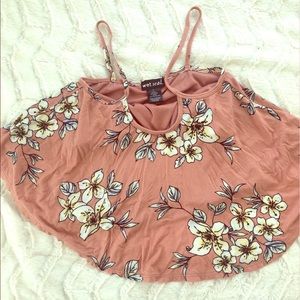 SOLD. Floral flowy crop tank